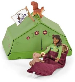 Schleich 42533 Sarah s koníkom a zvieratkami kempujú, 24,5 x 19 x 6,6 cm