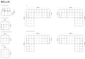 Zelená zamatová rohová pohovka Bellis – Micadoni Home