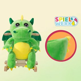 Spielwerk Hojdací dráčik DINO s bezpečnostným pásom, zelená