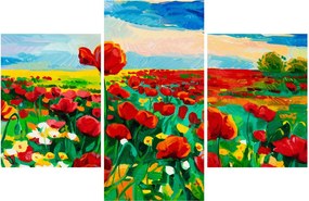 Obraz poľa s vlčími makmi (90x60 cm)