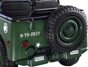 JOKOMISIADA Autíčko na batérie pre 3 osoby J E E P Willys s diaľkovým ovládaním PA0249