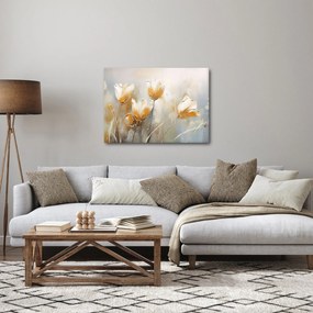 Obraz - Maľba tulipánov (70x50 cm)