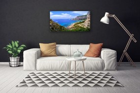 Obraz na plátne More pláž hory príroda 120x60 cm
