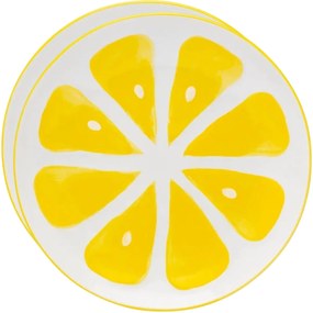 Altom Sada keramických tanierov Tropicana citrón20 cm, 2 ks