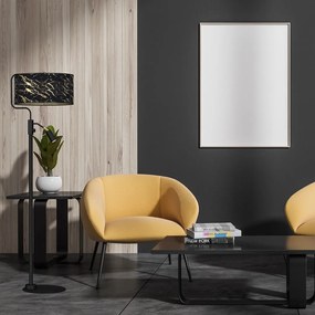 EUlight Stojacia lampa Senso, 1x čierne/zlaté textilné tienidlo + 1x čierne kovové tienidlo, b/g