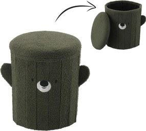 CH Taburetka s úložným priestorom Bear - tmavozelená