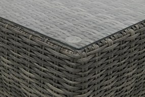 Deokork Ratanové stolík/taburet 73 x 73 cm BORNEO LUXURY (sivá)
