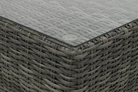 Deokork Ratanové stolík/taburet 73 x 73 cm BORNEO LUXURY (sivá)