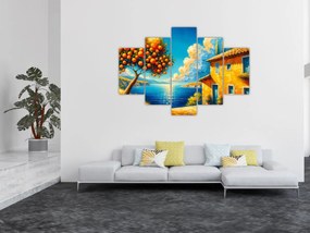 Obraz - Dom s pomarančmi II. (150x105 cm)