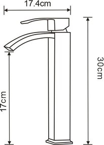 Mexen Libra, vysoká umývadlová batéria, chrómová, 745110-00