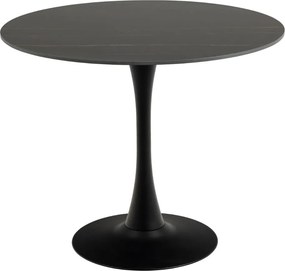 Okrúhly jedálenský stôl Malta 90 cm čierny