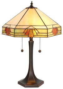 Endon 64286 - Stolná lampa Tiffany NEVADA 2xE27/60W/230V priemer 40 cm