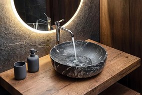 Sapho Sapho, RONDEA keramické umývadlo na dosku priemer 41cm, carnico mramor, AR445CM