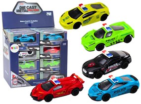 LEAN TOYS Policajné auto Resorak 1:43 kovové