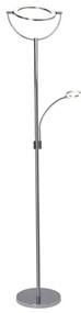 Brilliant - LED Stmievateľná stojacia lampa DEMIAN 2xLED/12W/230V lesklý chróm