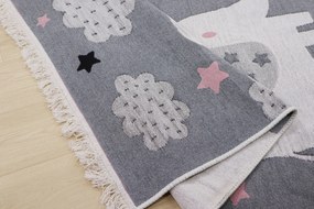 Praktik home, TRHÁK: Detský kusový koberec Natur Slony, 120x170, šedá, detská izba