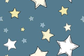 Samolepiaca tapeta vesmírne hviezdičky s modrým pozadím