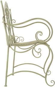 Rustikálna kovová lavička Tar - Zelená antik