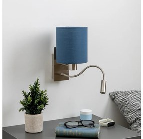 Brilagi - LED Nástenná lampa NUBILA 1xE27/25W/230V+ LED/3W chróm/tmavomodrá