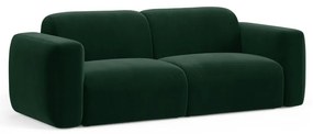 Tmavozelená zamatová pohovka 220 cm Strino – Cosmopolitan Design