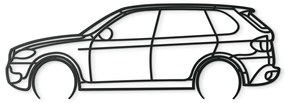 drevko Dekorácia na stenu BMW X5 E70 Rozmer obrazu: 30 x 86 cm, Farba dekorácie: Čierna