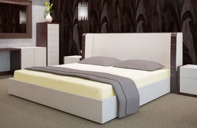 Dekorstudio Prestieradlo froté s gumičkou svetlo krémové PRZF-32 Rozmer plachty: 180x200cm
