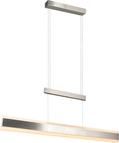 LED závesné svietidlo v matne striebornej farbe s kovovým tienidlom Arcola – Trio