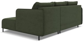 Zelená rozkladacia/s úložným priestorom rohová pohovka (pravý roh) Luana – Makamii