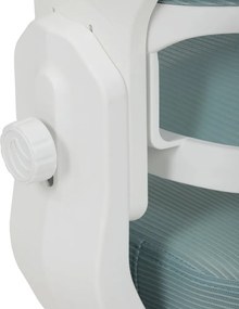 Detská pracovná stolička NANDU — sieť / látka, mentolová