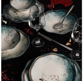 24-dielna jedálenská súprava, modrá, porcelán