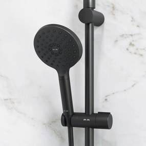 Sprchový systém AM.PM Hit F07TA422 s termostatickousprchovou batériou, čierny