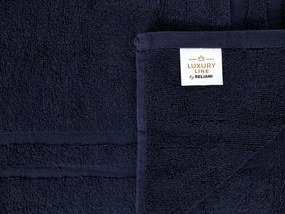 Sada 9 bavlnených uterákov tmavomodrá MITIARO Beliani
