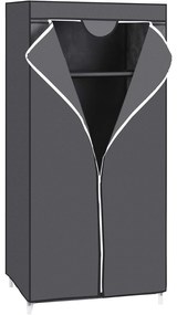 Látková skriňa, modulárny skladací šatník, sivá farba