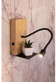 Spot-Light 5722174 - LED Nástenné svietidlo LECTOR LED/2,5W/230V USB dub