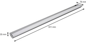 LED Podlinkové svietidlo LED/15W/230V strieborná