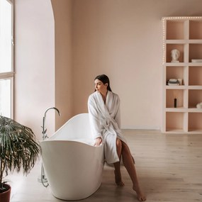 Rea Ferrano, akrylátová voľne stojaca 180x80x74,5 cm, biela lesklá, REA-W0098