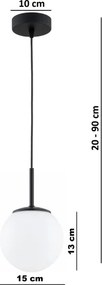 Brilagi - Závesné svietidlo na kábli MILO 1xE27/60W/230V čierne