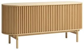 Nízka komoda v dekore duba v prírodnej farbe 160x73 cm Carno – Unique Furniture