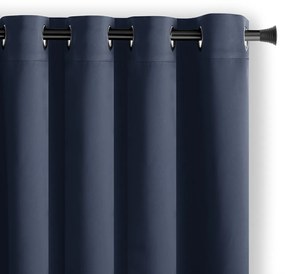 Záves AmeliaHome Blackout s priechodkami 140x175 cm tmavomodrý