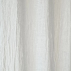 Biely ľanový ľahký záves s pútkami Linen Tales Daytime, 250 x 130 cm