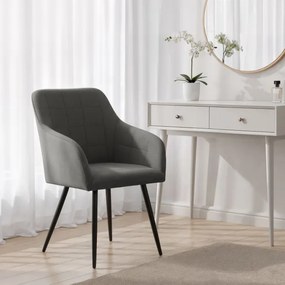 Sada dvoch jedálenských stoličiek LUXANO grafitové / čierne nohy (2 ks)