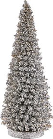 X-MAS Dekoračná jedľa trblietavá 28 cm - strieborná
