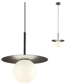 Redo 01-2728 - Luster na lanku PLATO 1xG9/10W/230V pr. 20 cm čierna