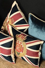 Gobelínový polštář s motivem vlajky Velké Británie - 45*15*31cm