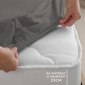 JERSEY PRESTIERADLO 140X200 CM, VÝŠKA 30 CM ANTRACIT