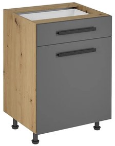 Skrinka do kuchyne Langen d60s1 úchyt grey