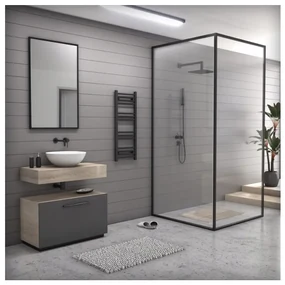 Erga Puerto, vykurovacie teleso 800x600 mm, 384W, čierna matná, ERG-LAV-GRZE-BK-6080
