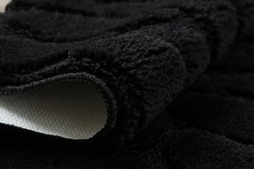 Sada kúpeľňových koberčekov SUPREME STONES kamienky, čierna