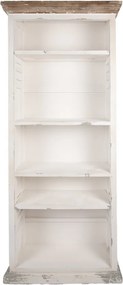 Biela antik drevená knižnica Christiane - 80*36*195 cm