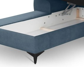 Rohová sedacia súprava Scala, denimovo modrá látka, ľavý roh